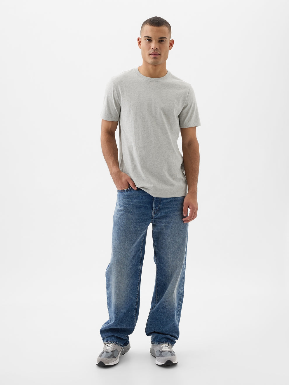 Everyday Soft Crewneck T-Shirt - heather grey
