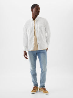 Stretch Poplin Shirt in Standard Fit - optic white