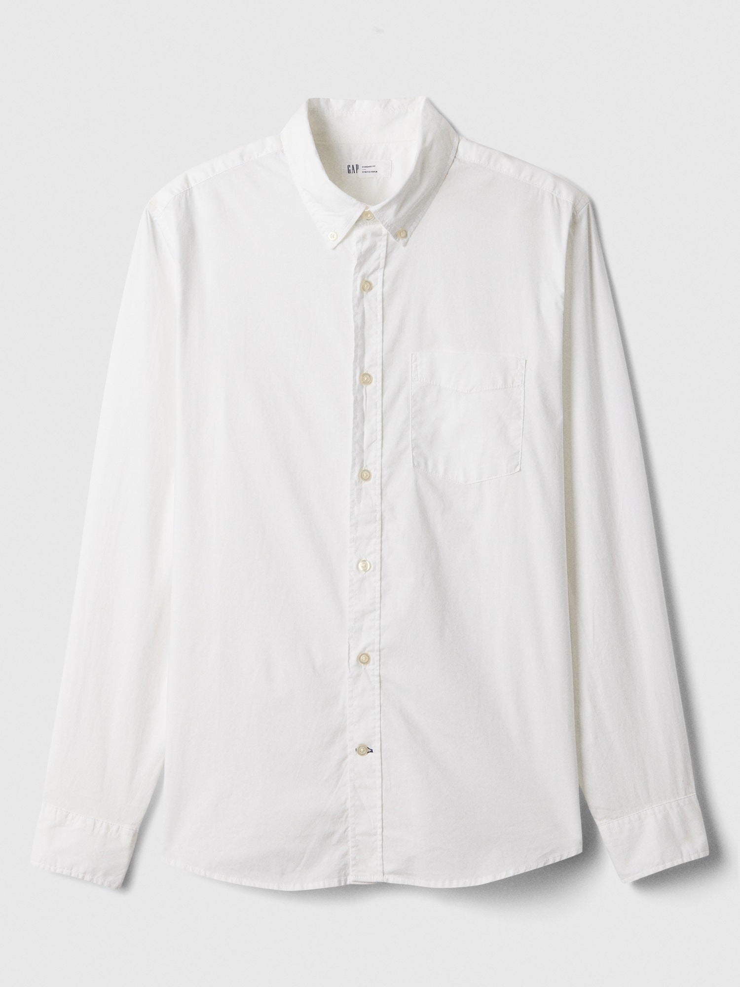 Stretch Poplin Shirt in Standard Fit - optic white