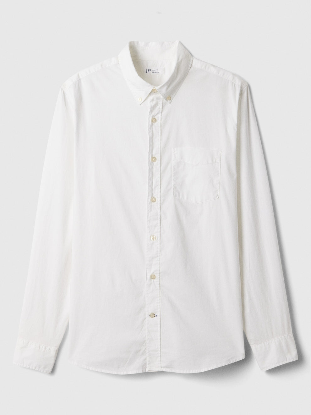 Stretch Poplin Shirt in Standard Fit - optic white