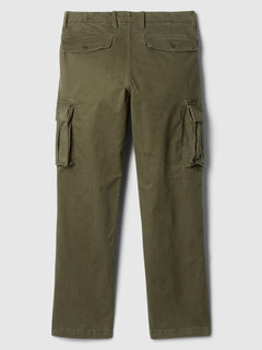 Essential Straight Cargo Pants - black moss
