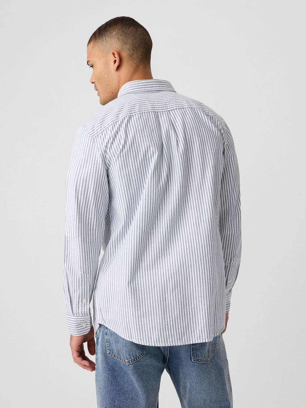 Oxford Shirt in Standard Fit - blue track stripe