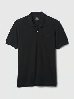 Gap Logo Pique Polo Shirt - BLACK 013