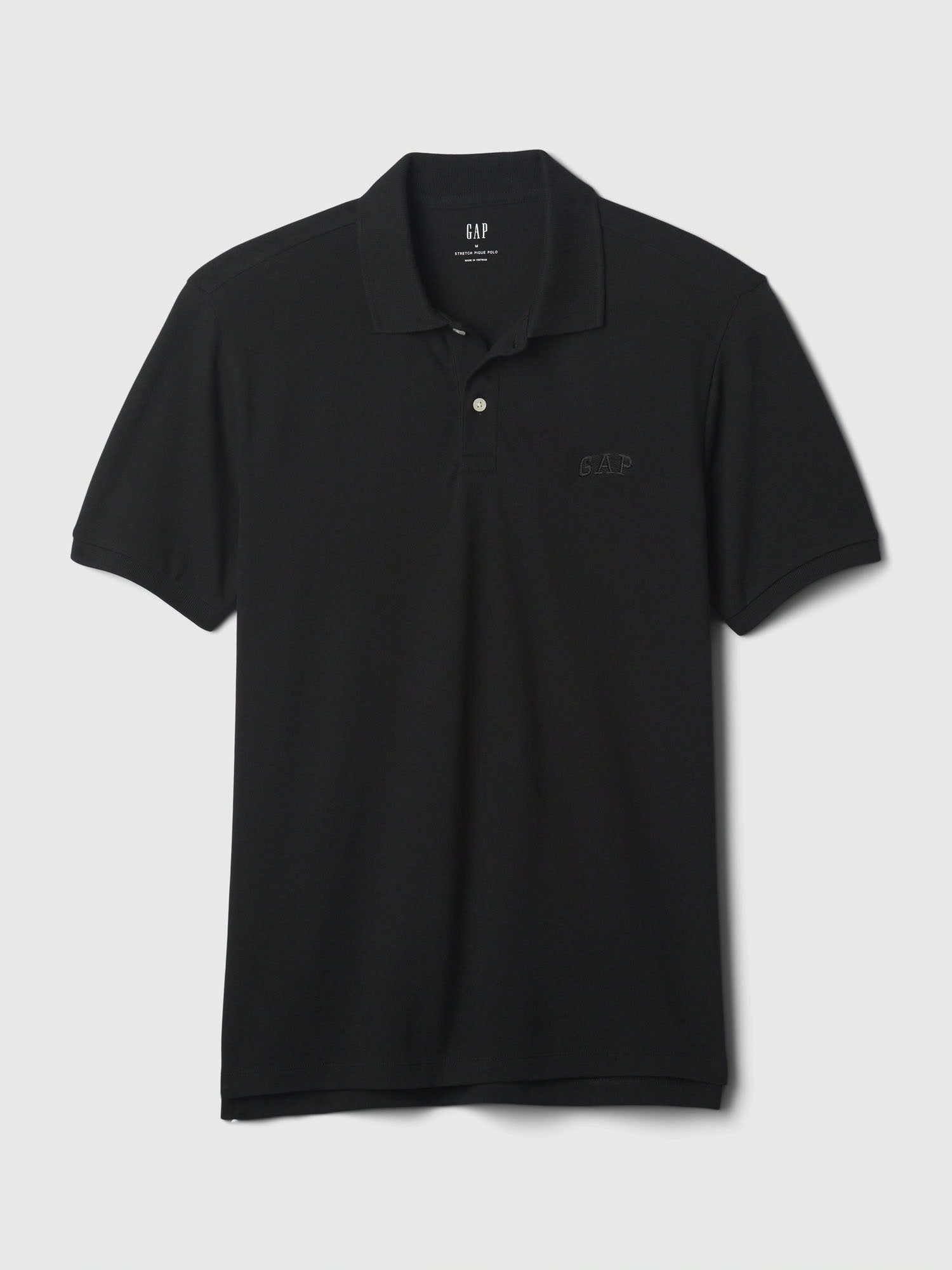 Gap Logo Pique Polo Shirt - BLACK 013