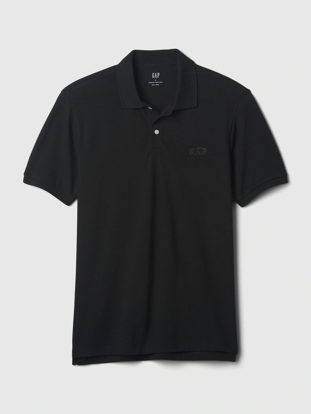 Gap Logo Pique Polo Shirt - BLACK 013