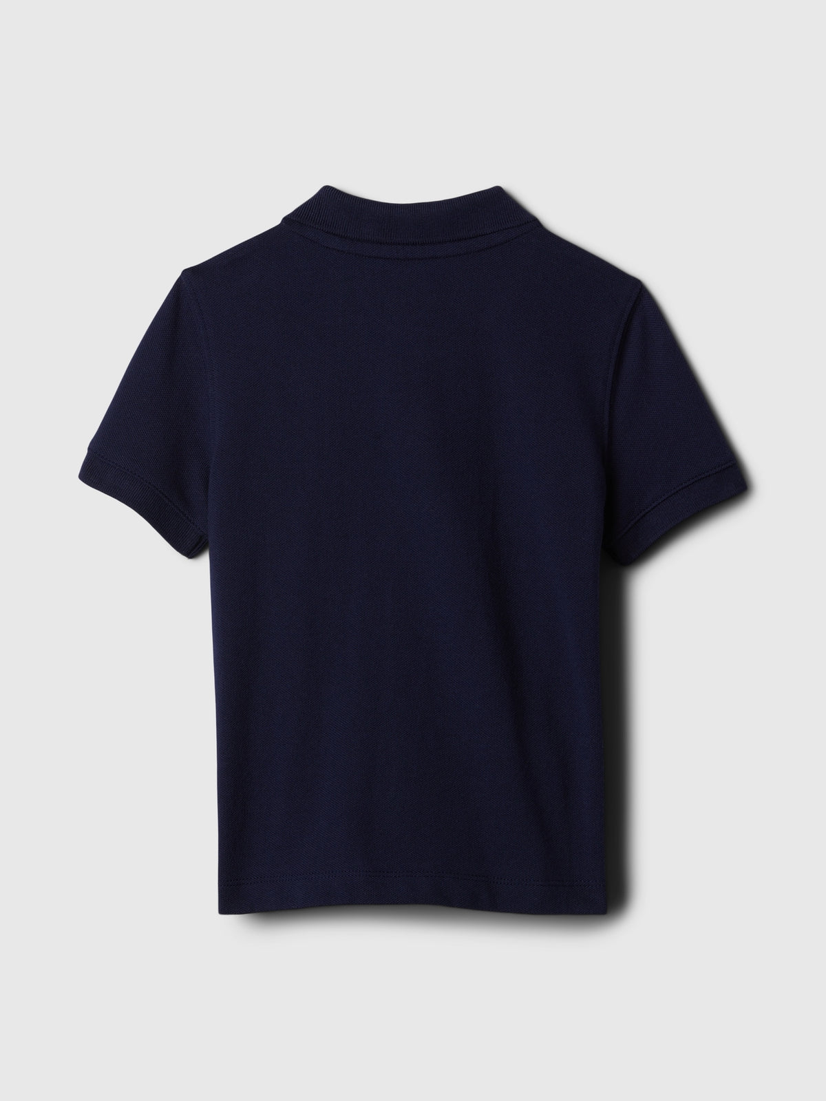Gap Baby & Toddler Pique Polo Shirt in Dark night blue, product-only back view