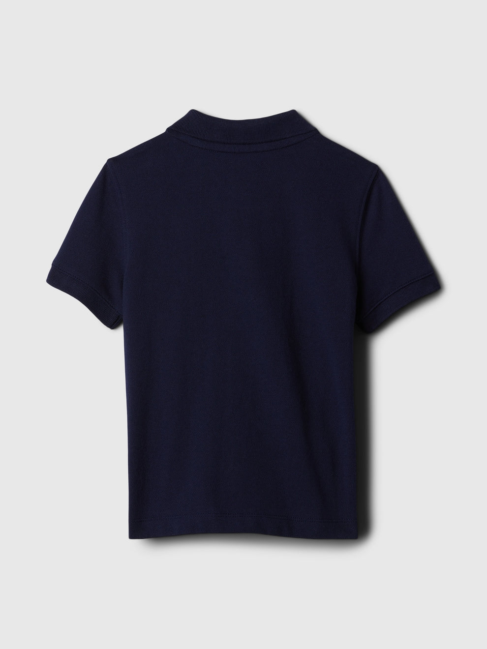 Gap Baby & Toddler Pique Polo Shirt in Dark night blue, product-only back view