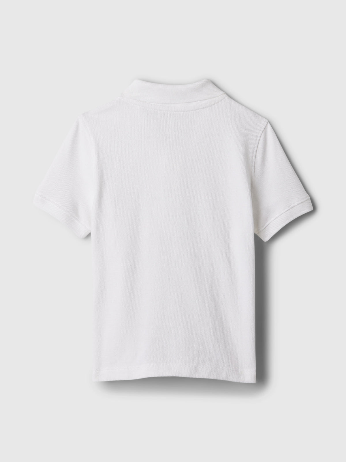 Gap Baby & Toddler Pique Polo Shirt in Optic white, product-only back view