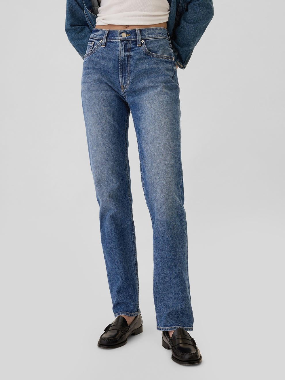 High Rise '90s Original Straight Jeans - medium wash