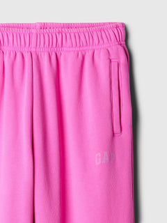 Gap Kids VintageSoft Logo Joggers in Standout pink, waistband and logo detail