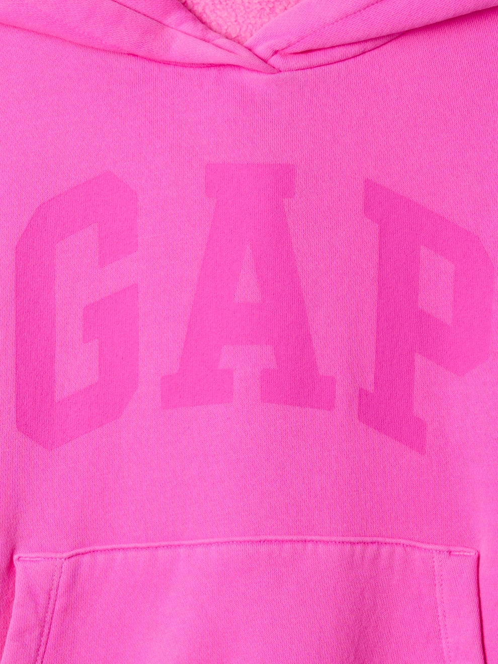 Gap Kids VintageSoft Logo Hoodie in Standout pink, logo detail