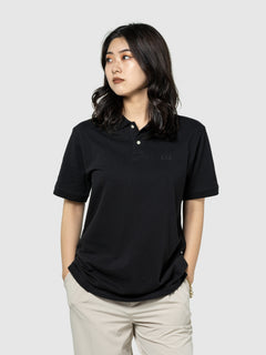 Gap Logo Pique Polo Shirt - BLACK 013