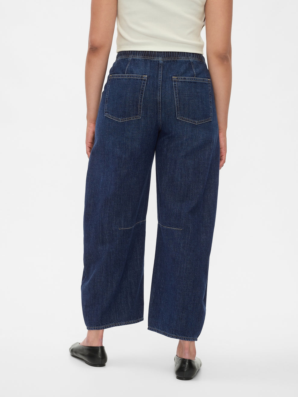 Mid Rise Easy Horseshoe Jeans - Dark indigo