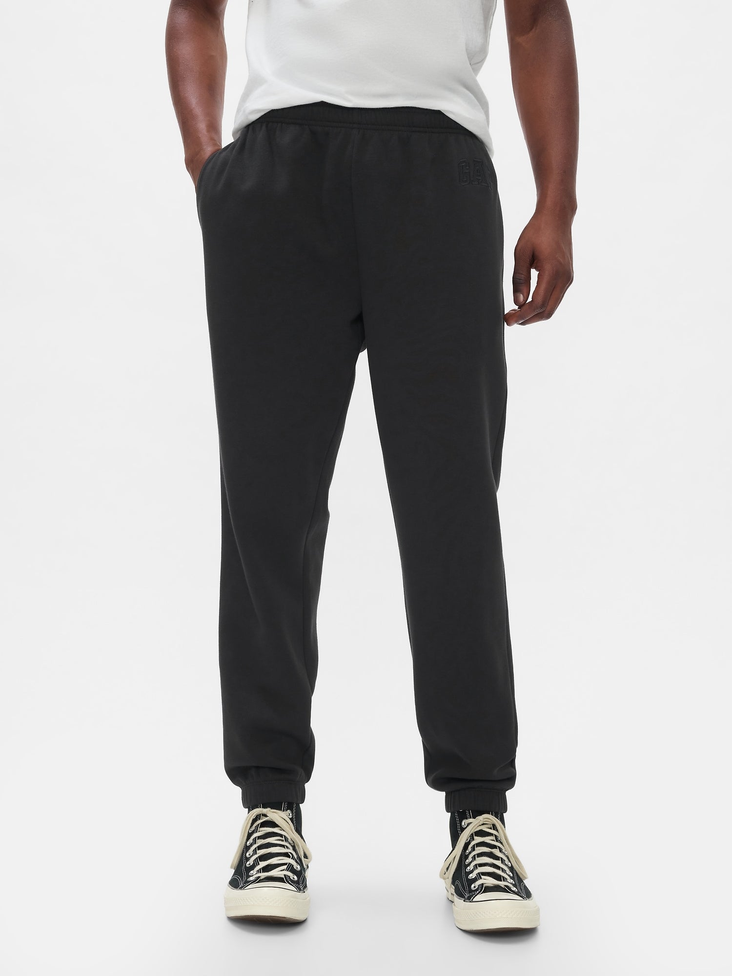 Gap Logo Fleece Joggers - moonless night