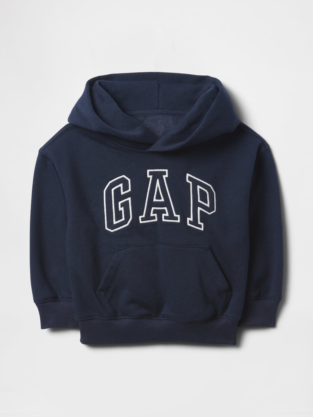 Gap Baby & Toddler VintageSoft Logo Hoodie in Tapestry navy blue, product-only front view