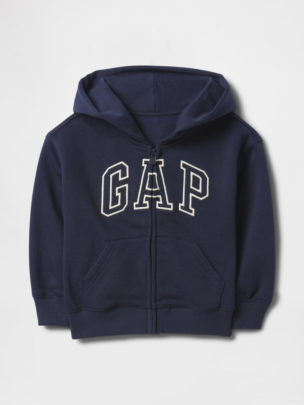 Gap Baby & Toddler VintageSoft Logo Zip Hoodie in Blue, product-only front view
