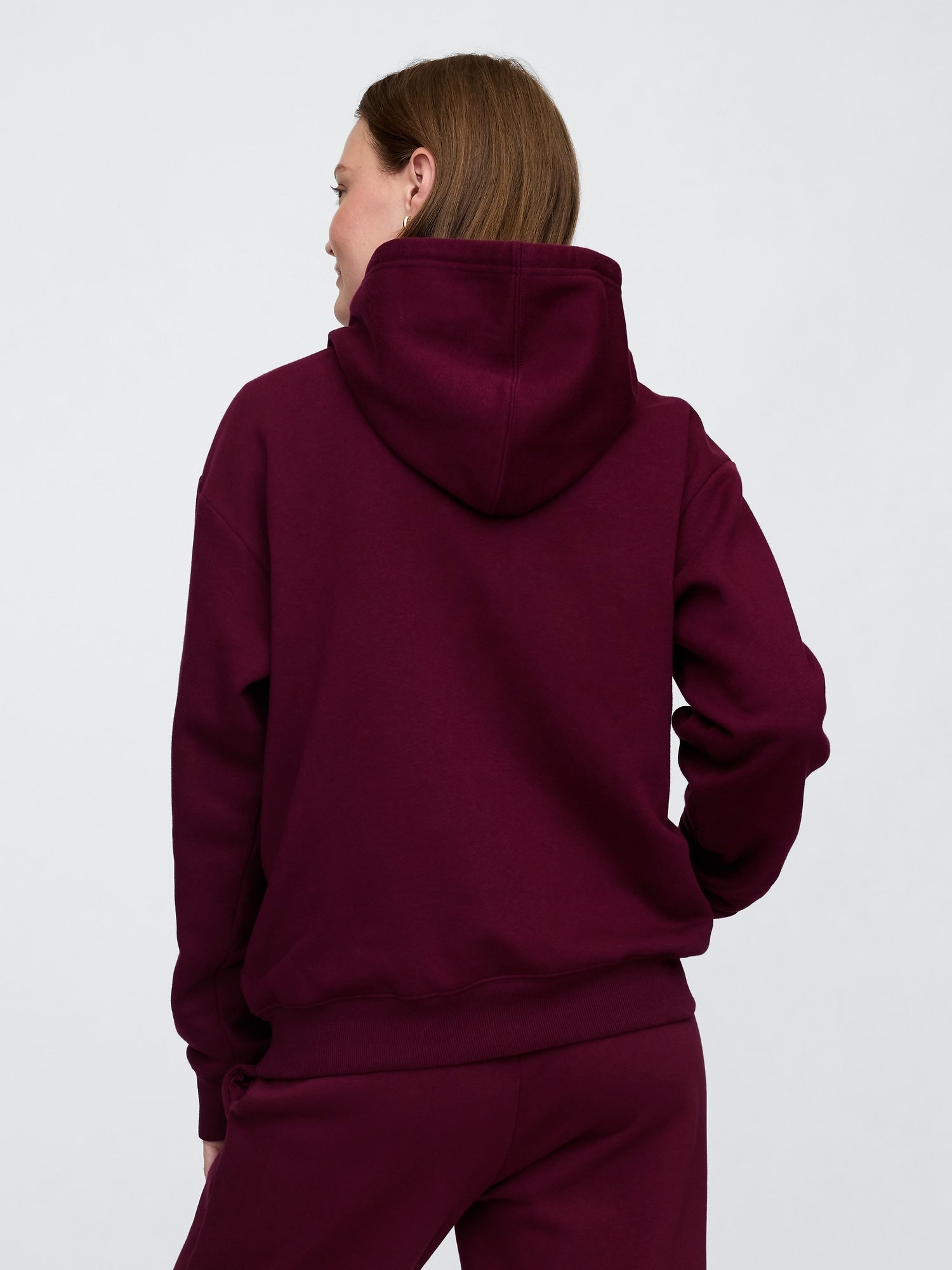 Relaxed Gap Logo Hoodie - ruby wine