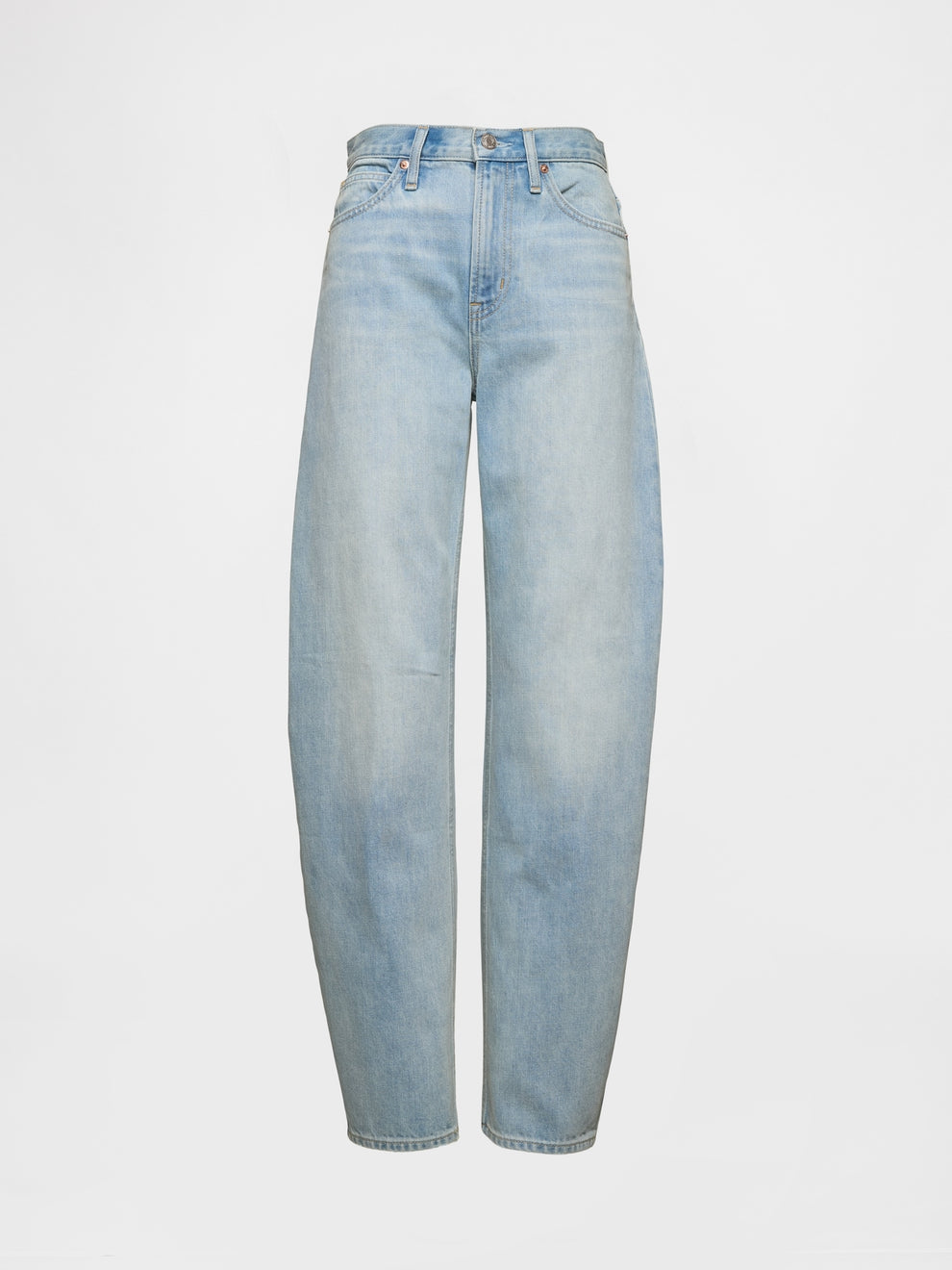 High Rise Barrel Jeans - Light wash