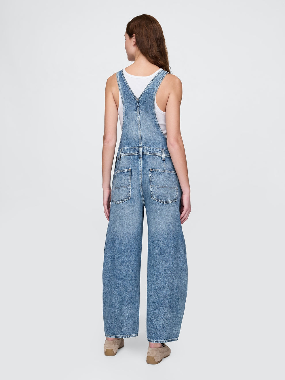 UltraSoft Denim Horseshoe Overalls - Medium indigo