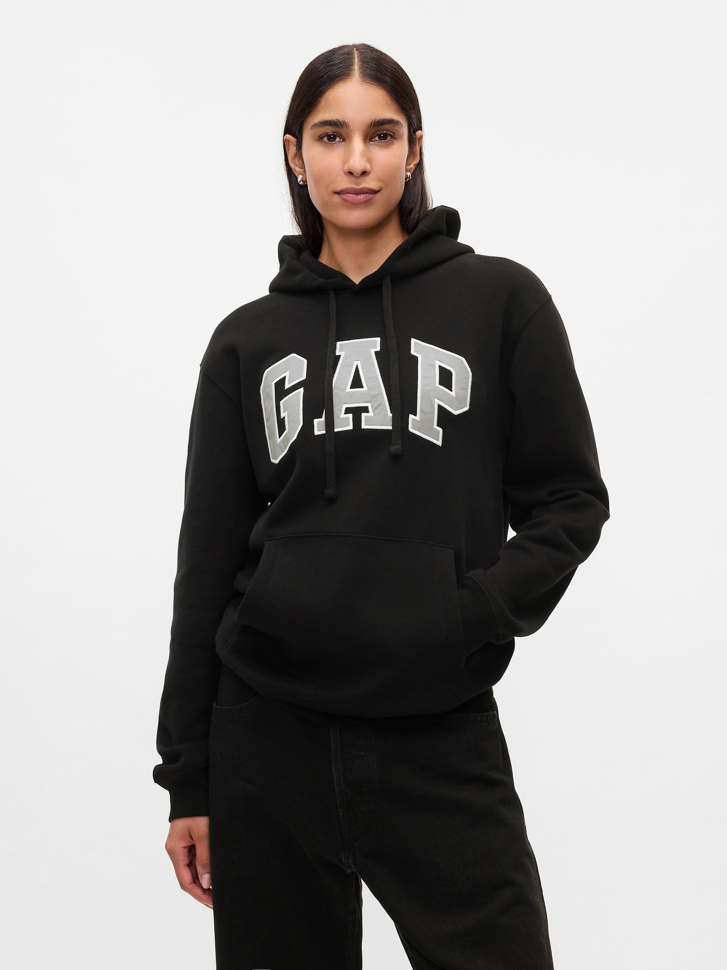 Adult VintageSoft Arch Logo Hoodie - Black