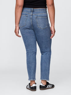 High Rise Vintage Slim Jeans - Medium indigo