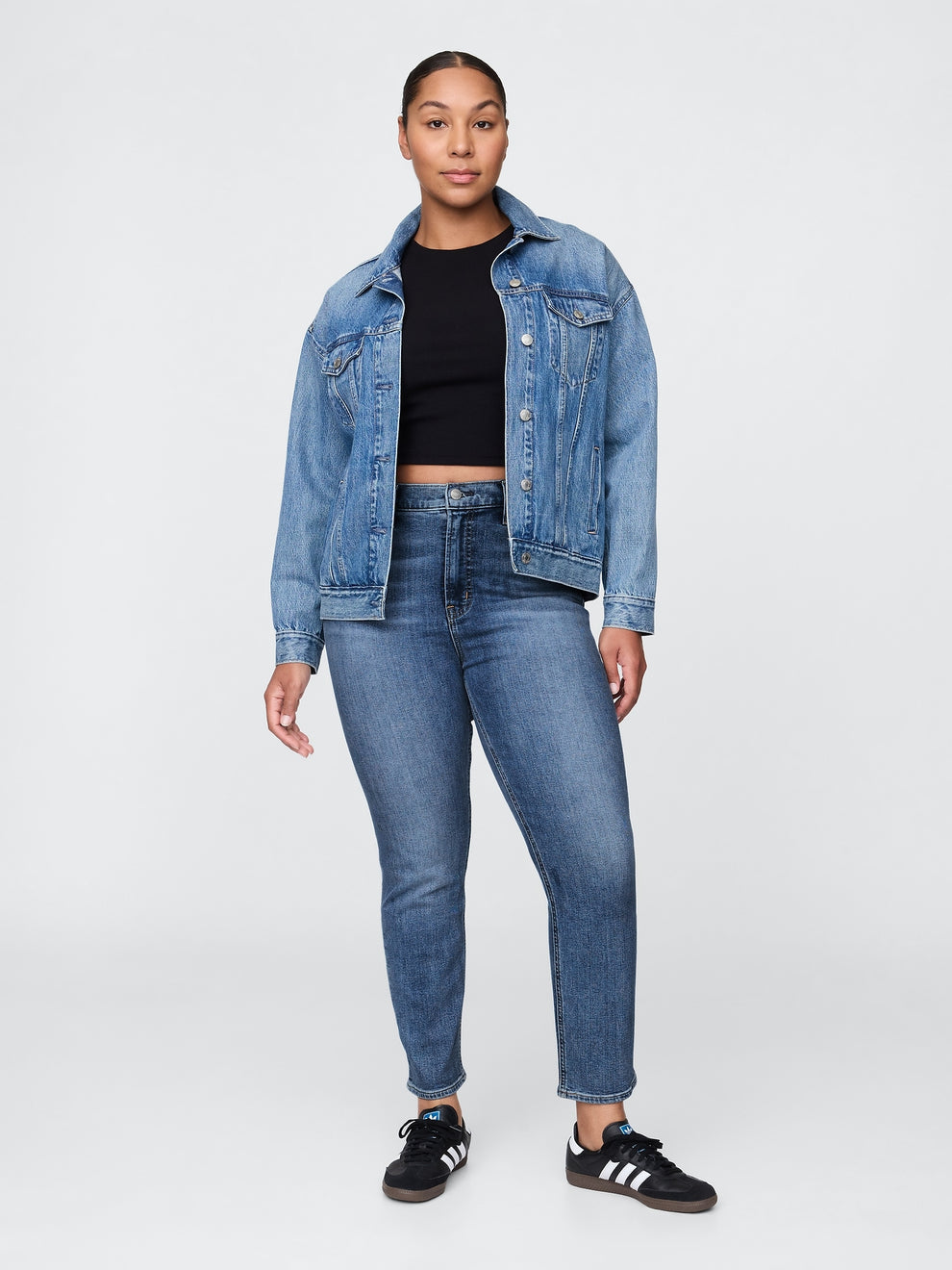 High Rise Vintage Slim Jeans - Medium indigo