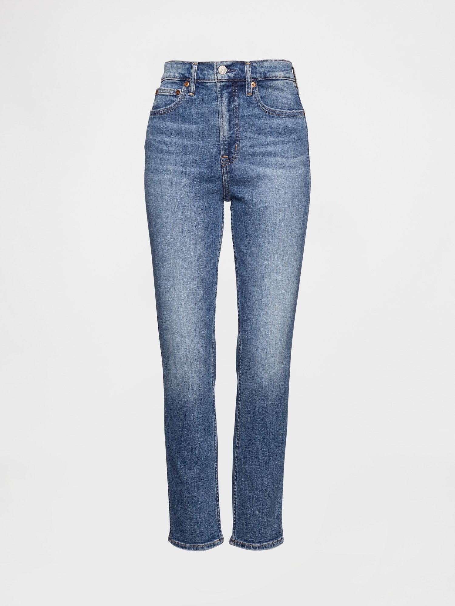 High Rise Vintage Slim Jeans - Medium indigo