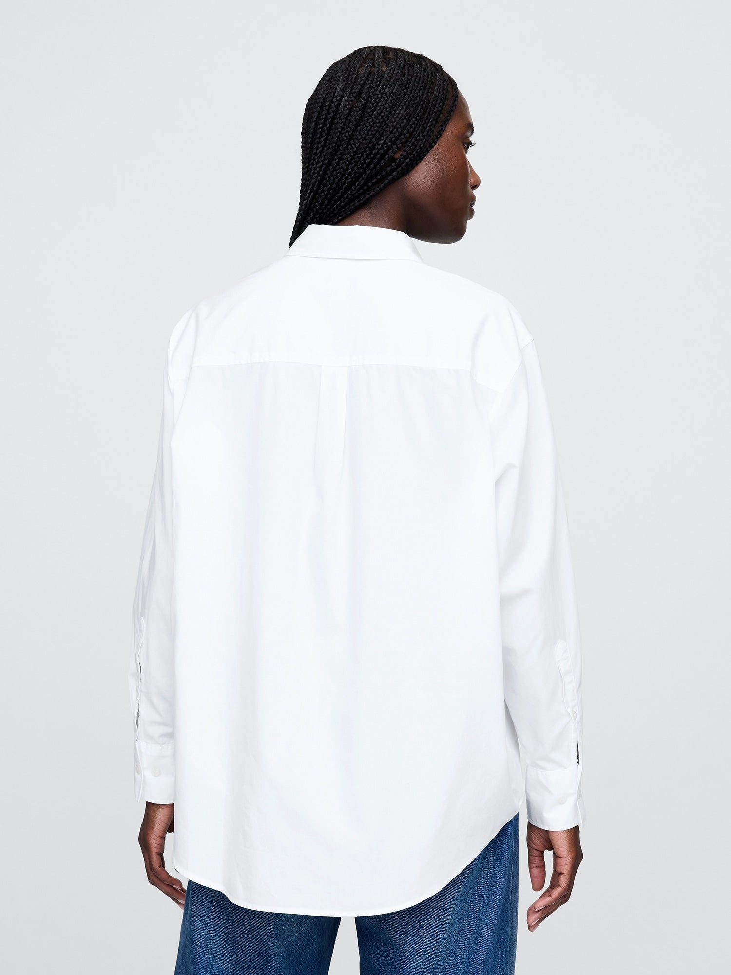 Organic Cotton Poplin Big Shirt - New optic white