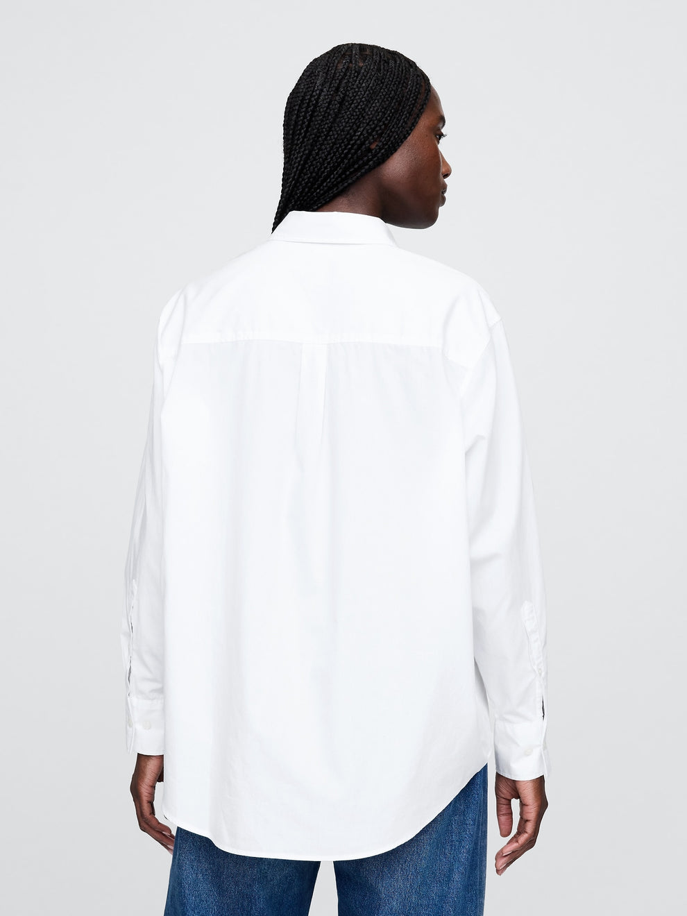 Organic Cotton Poplin Big Shirt - New optic white