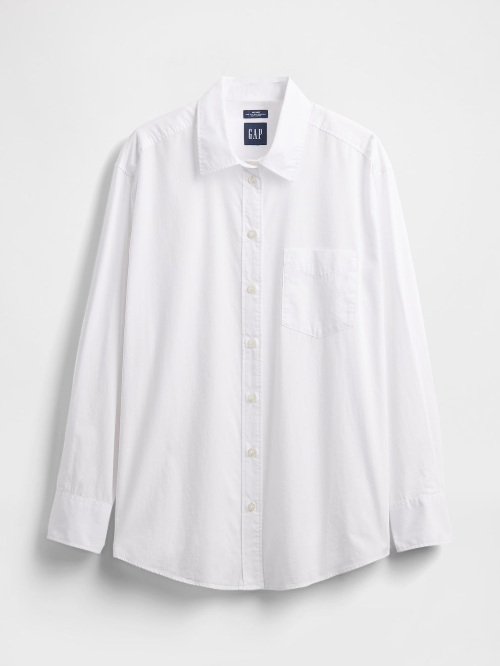Organic Cotton Poplin Big Shirt - New optic white