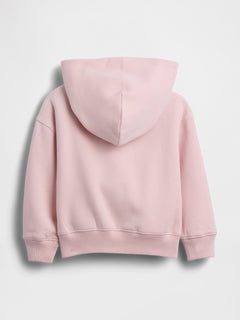 Gap Baby & Toddler VintageSoft Logo Zip Hoodie in Misty rose, product-only back view