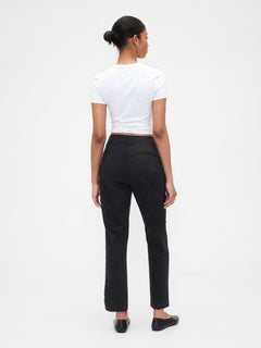 Mid Rise Downtown Khakis - BLACK