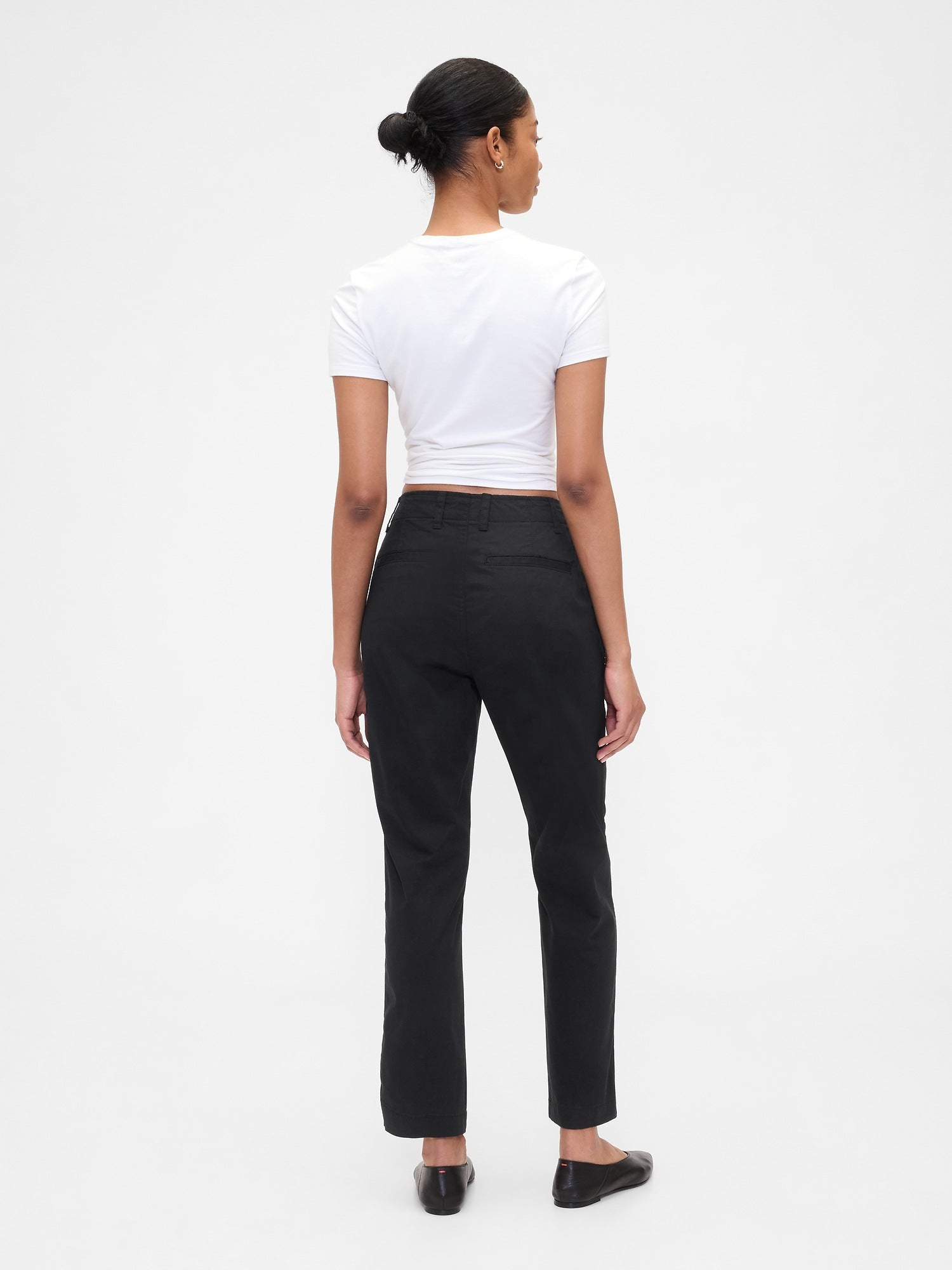 Mid Rise Downtown Khakis - BLACK