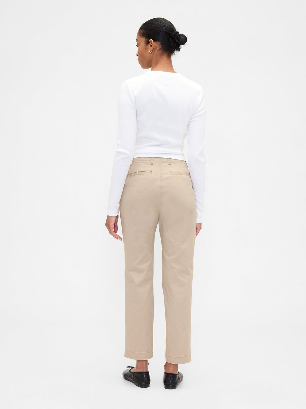 Mid Rise Downtown Khakis - khaki