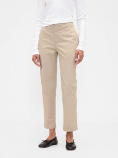 Mid Rise Downtown Khakis - khaki
