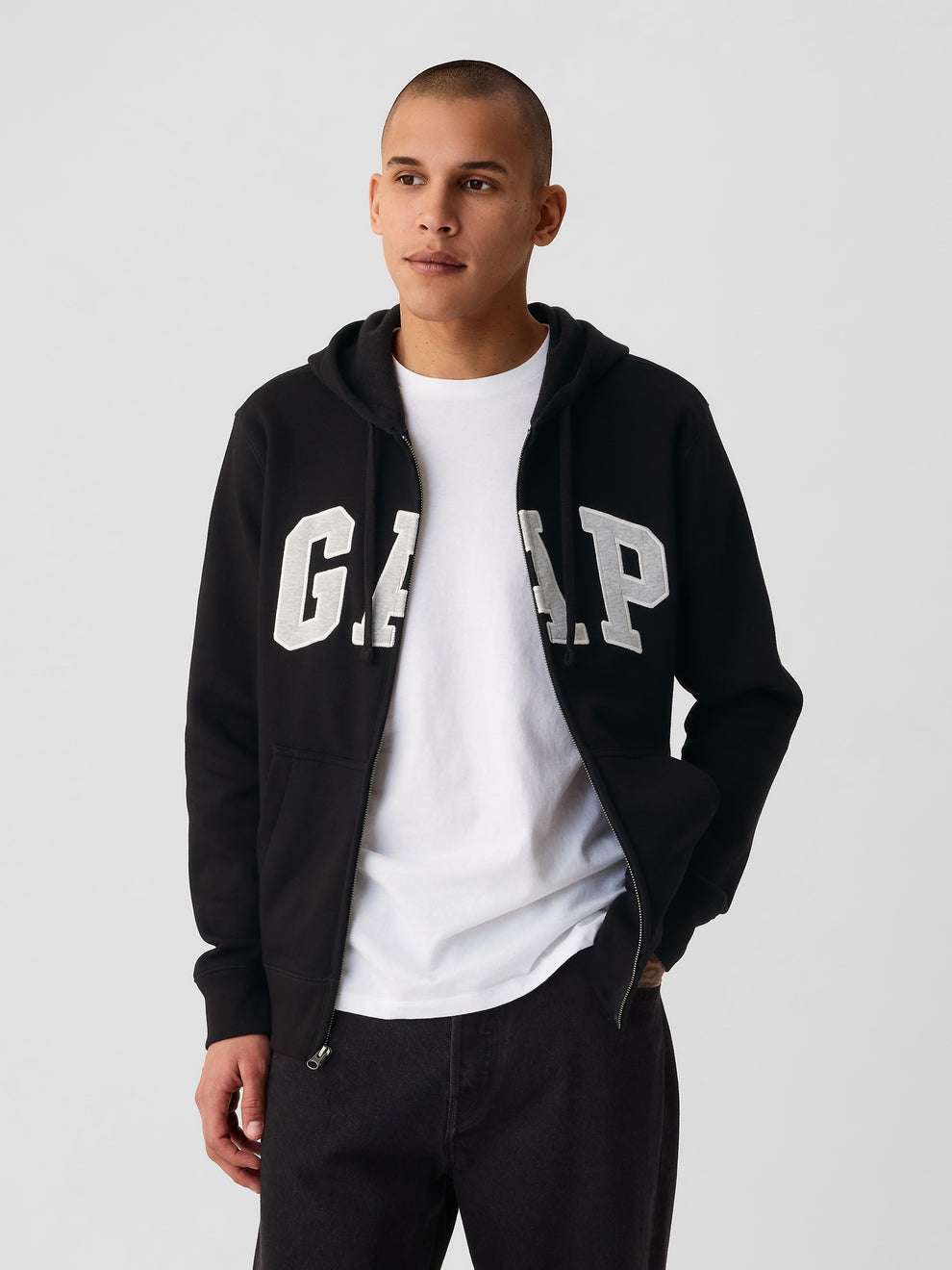 Gap Logo Fleece Joggers - moonless night