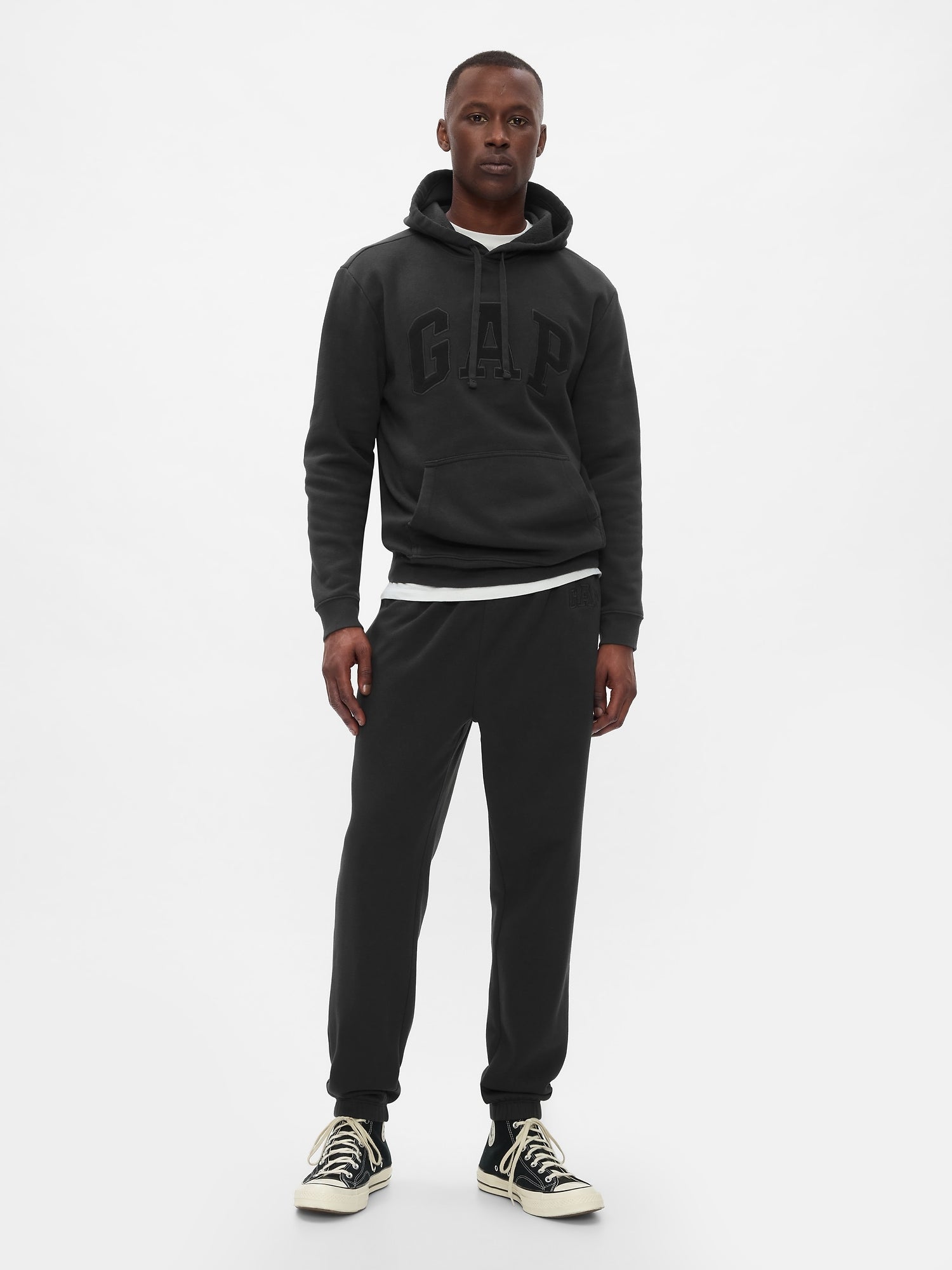 Gap Logo Fleece Joggers - moonless night