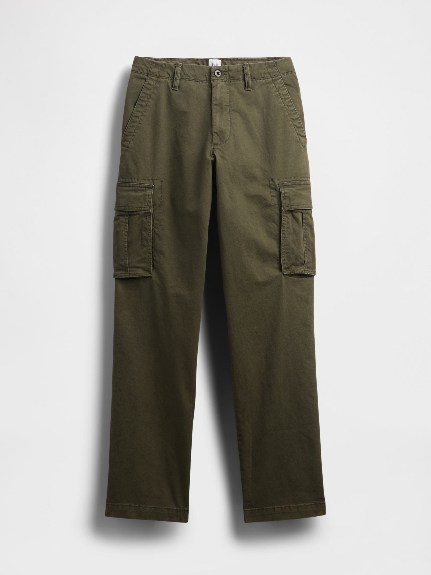 Essential Straight Cargo Pants - black moss