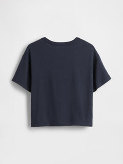 Gap Baby & Toddler Oversized T-Shirt in Navy blue, product-only back view