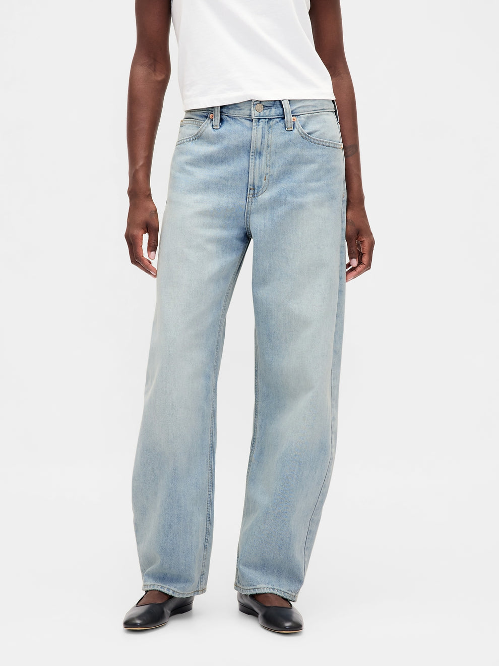 High Rise Barrel Jeans - Light wash
