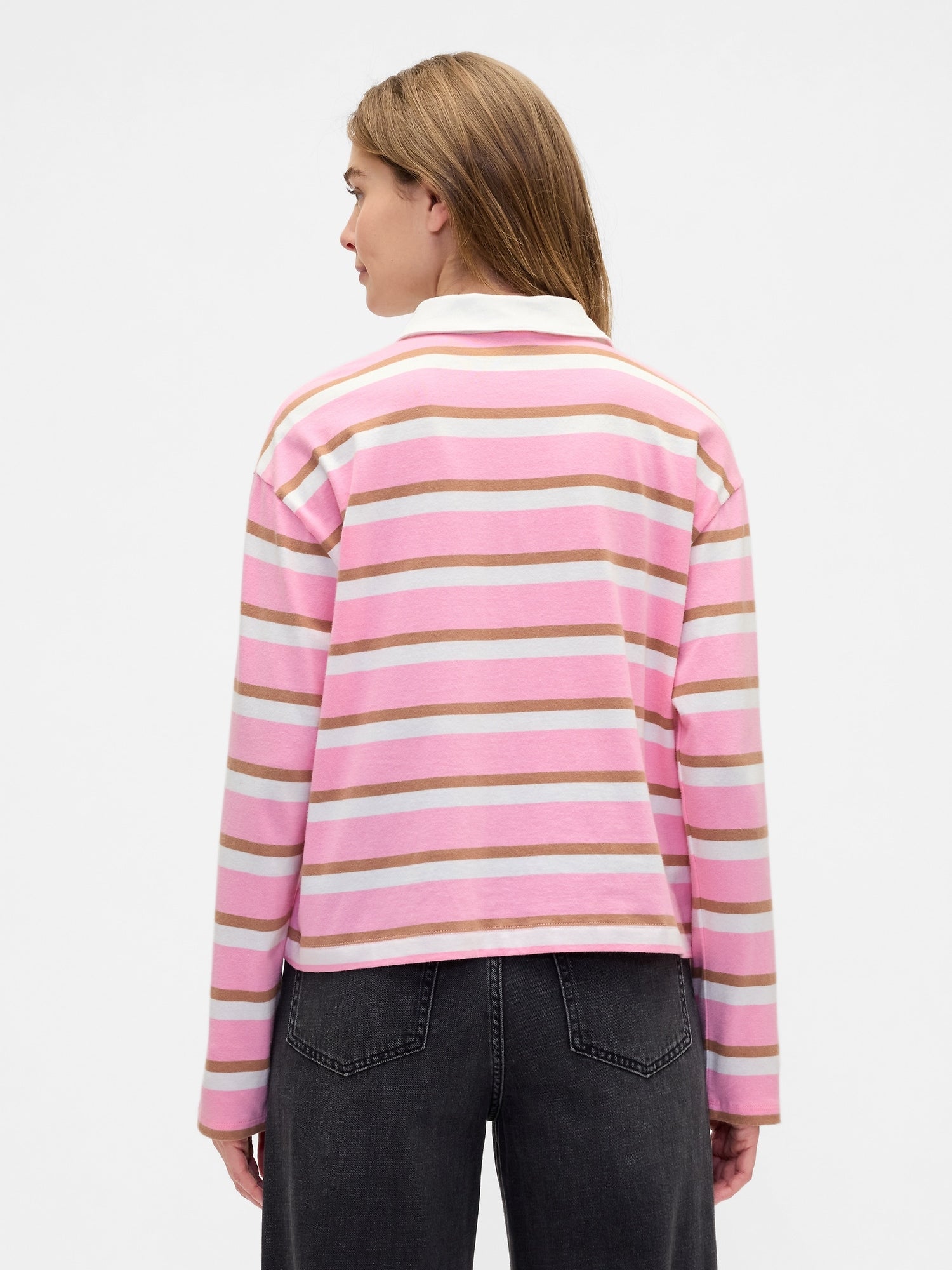 Relaxed Rugby Polo Shirt - May pink