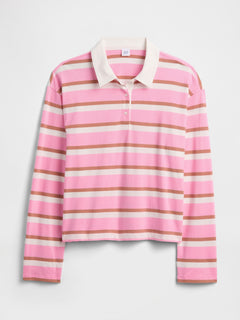 Relaxed Rugby Polo Shirt - May pink