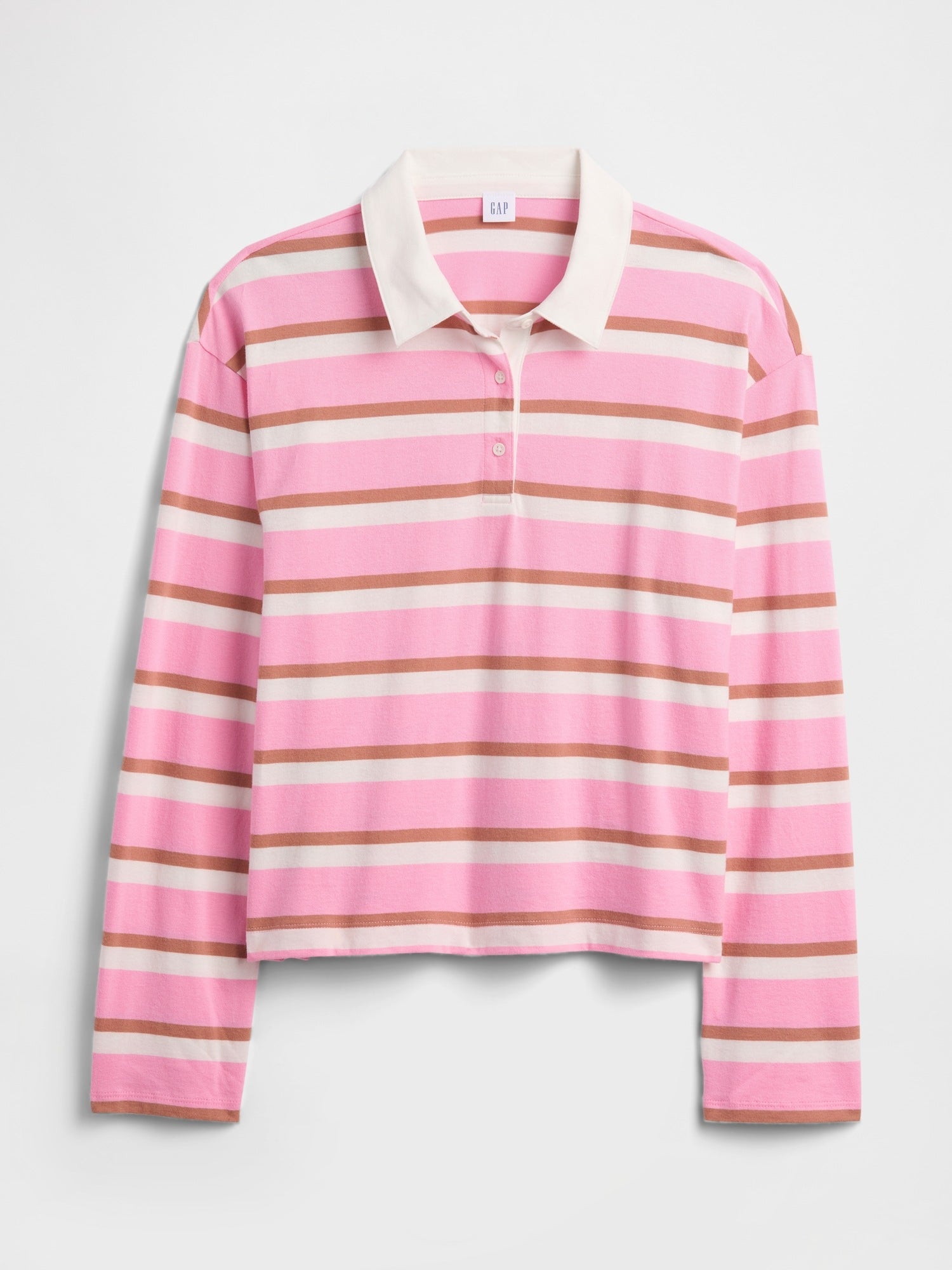 Relaxed Rugby Polo Shirt - May pink