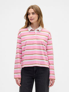 Relaxed Rugby Polo Shirt - May pink