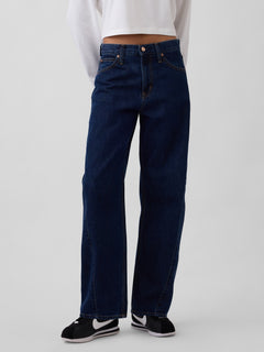 High Rise Barrel Jeans - Dark rinse