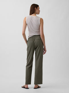Mid Rise Easy Twill Pants - Mesculen green