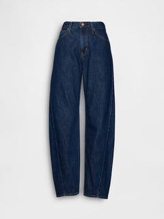 High Rise Barrel Jeans - Dark rinse