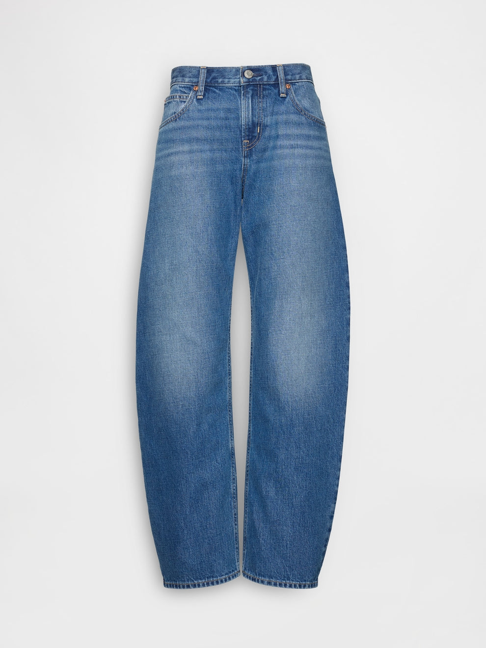 Low Rise Barrel Jeans - Medium indigo