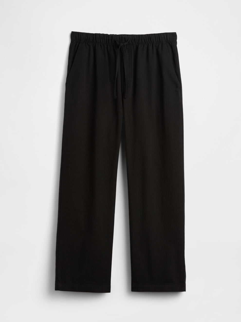 Mid Rise Easy Twill Pants - Black