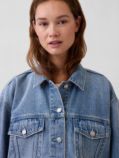 Oversized Icon Denim Jacket - Light wash